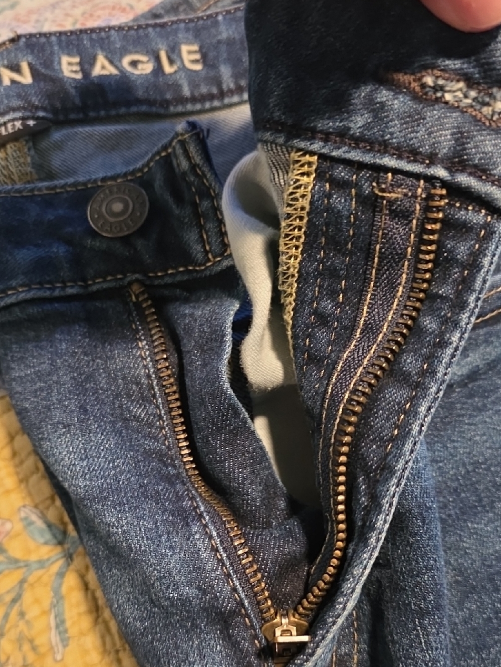 American Eagle Dark Blue AirFlex+ Denim Jeans - Picture 9 of 10
